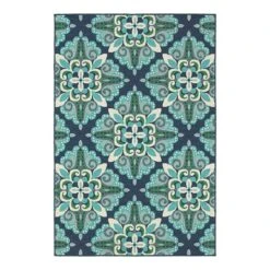 Oriental Weavers Meridian 2206B 1'10" X 2'10" Blue Scatter Rug