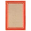 Oriental Weavers Cayman 5594Q 9'10" X 12'10" Sand And Orange Area Rug -Home Decoration Series 2389833 1