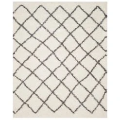 Safavieh Dallas Shag SGD258H-10 10' X 14' Ivory/Dark Grey Area Rug