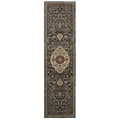 Karastan Spice Market 90661-09097 2'4" X 7'10" Charcoal Runner
