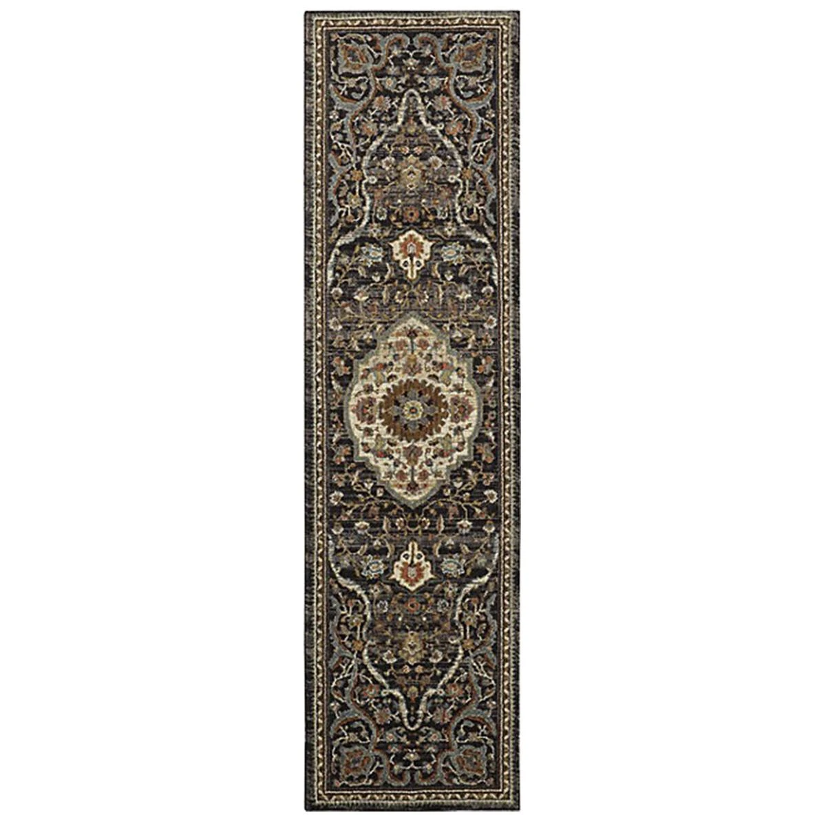 Karastan Spice Market 90661-09097 2'4" X 7'10" Charcoal Runner 3 Karastan Spice Market 90661-09097 2'4" X 7'10" Charcoal Runner