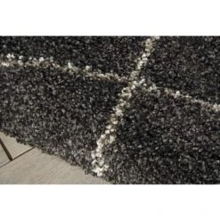 Nourison Brisbane BRI03 2'2" X 7'6" Charcoal Runner -Home Decoration Series 3083955 3