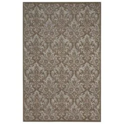 Nourison Damask DAS02 2'3" X 3'9" Grey Area Rug
