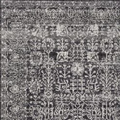Surya Harput HAP-1028 2'7" X 7'3" Black, Light Gray And Charcoal Runner -Home Decoration Series 3626621 3