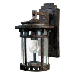 Maxim Lighting Santa Barbara Cast 1 Light Outdoor Wall Lantern In Sienna