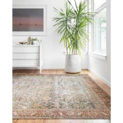 Loloi II Layla LAY-04 9' X 12' Ocean And Rust Area Rug -Home Decoration Series 3716273 3