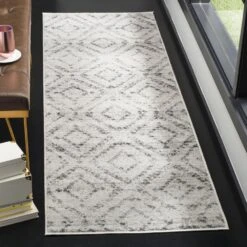 Safavieh Adirondack ADR131C 2'6" X 10' Light Grey And Grey Runner -Home Decoration Series 3749928 2