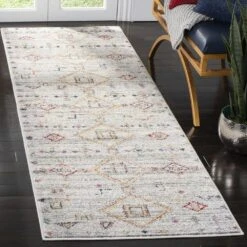 Safavieh Adirondack ADR208F 2'6" X 8' Light Grey And Red Runner -Home Decoration Series 3752096 2