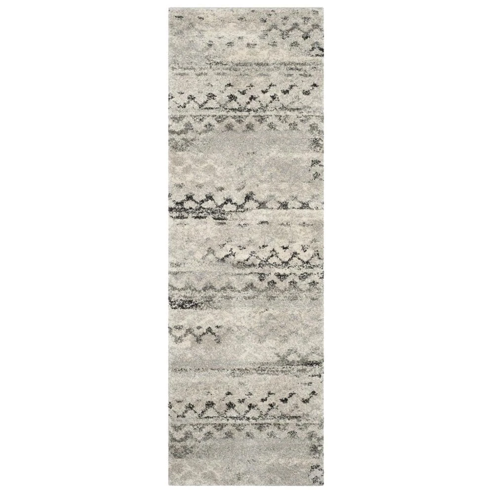 Safavieh Retro RET2136-1180 2'3" X 11' Cream And Grey Runner 3 Safavieh Retro RET2136-1180 2'3" X 11' Cream And Grey Runner