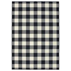 Oriental Weavers Marina 5'3" X 7'6" Black And Ivory Area Rug