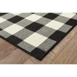 Oriental Weavers Marina 5'3" X 7'6" Black And Ivory Area Rug -Home Decoration Series 3841832 3