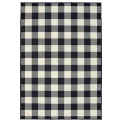 Oriental Weavers Marina 1932K 6'7" X 9'6" Black And Ivory Area Rug