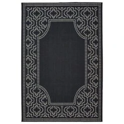 Oriental Weavers Marina 1247K 5'3" X 7'6" Black And Ivory Area Rug