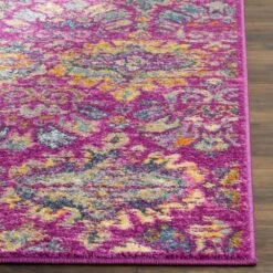 Safavieh Madison MAD144F 2'3" X 3'11" Fuchsia And Blue Scatter Rug -Home Decoration Series 4498327 2
