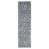 Nourison Lustrous Weave LUW03 2'2" X 7'6" Blue Runner -Home Decoration Series 4559144 1