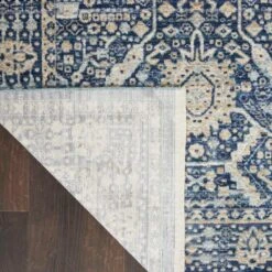 Nourison Lustrous Weave LUW03 2'2" X 7'6" Blue Runner -Home Decoration Series 4559144 4