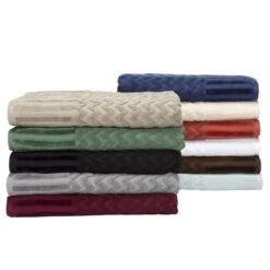 Timberlake Lavish Home Chevron 100% Cotton 6 Piece Towel Set -Home Decoration Series 45811528 5