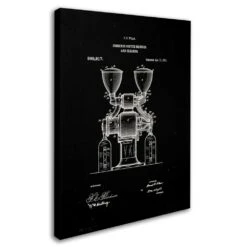 Timberlake Claire Doherty 'Coffee Grinder Patent 1911 Black' Canvas Art 35x47