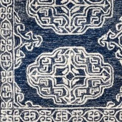 Surya Granada GND-2308 2'6" X 10' Dark Blue, Ivory And Charcoal Runner Rug -Home Decoration Series 4605145 5