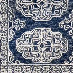 Surya Granada GND-2308 4' X 6' Dark Blue, Ivory And Charcoal Area Rug -Home Decoration Series 4605160 7