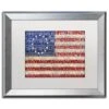 Timberlake 11" X 14" Betsy Ross Flag Art In White Matting And Silver Frame -Home Decoration Series 46134318 1