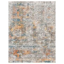 Surya Presidential PDT-2305 7'9" X 10'3" Blue, Gray And Orange Area Rug