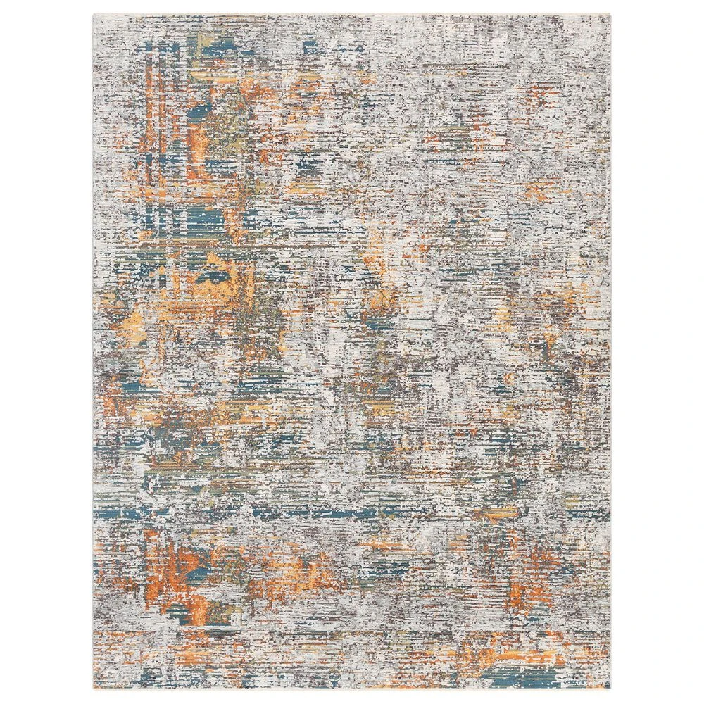 Surya Presidential PDT-2305 7'9" X 10'3" Blue, Gray And Orange Area Rug 3 Surya Presidential PDT-2305 7'9" X 10'3" Blue, Gray And Orange Area Rug