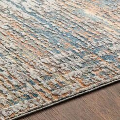 Surya Presidential PDT-2305 7'9" X 10'3" Blue, Gray And Orange Area Rug 11 Surya Presidential PDT-2305 7'9" X 10'3" Blue, Gray And Orange Area Rug -Home Decoration Series 4632677 4