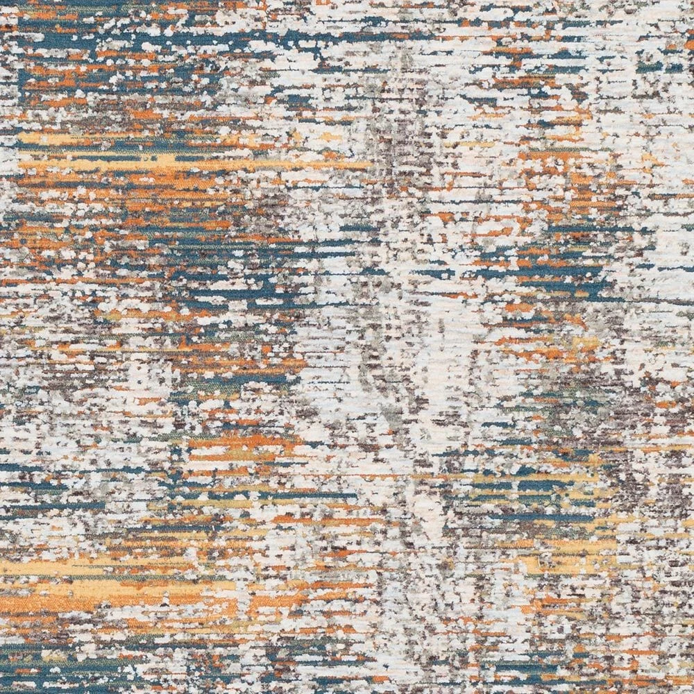 Surya Presidential PDT-2305 7'9" X 10'3" Blue, Gray And Orange Area Rug 8 Surya Presidential PDT-2305 7'9" X 10'3" Blue, Gray And Orange Area Rug - Image 6