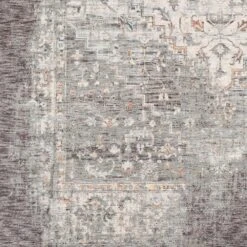 Surya Presidential PDT-2311 2' X 3'3" Charcoal, Ivory, Blue And Orange Area Rug -Home Decoration Series 4634301 5