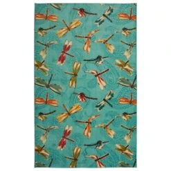 Karastan Prismatic 3'4" X 5' Aqua Kids Area Rug