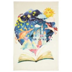 Karastan Prismatic Z0350 A416 3'4" X 5' Multicolor Kids Area Rug