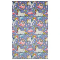 Karastan Prismatic 3'4" X 5' Purple Kids Area Rug