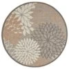 Nourison Aloha ALH05 5'3" Round Natural Indoor/Outdoor Area Rug