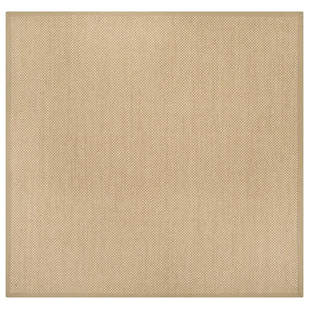 Safavieh Natural Fiber NF141B 10' Square Maize And Linen Area Rug 3 Safavieh Natural Fiber NF141B 10' Square Maize And Linen Area Rug