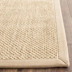 Safavieh Natural Fiber NF141B 10' Square Maize And Linen Area Rug 12 Safavieh Natural Fiber NF141B 10' Square Maize And Linen Area Rug -Home Decoration Series 4694545 3