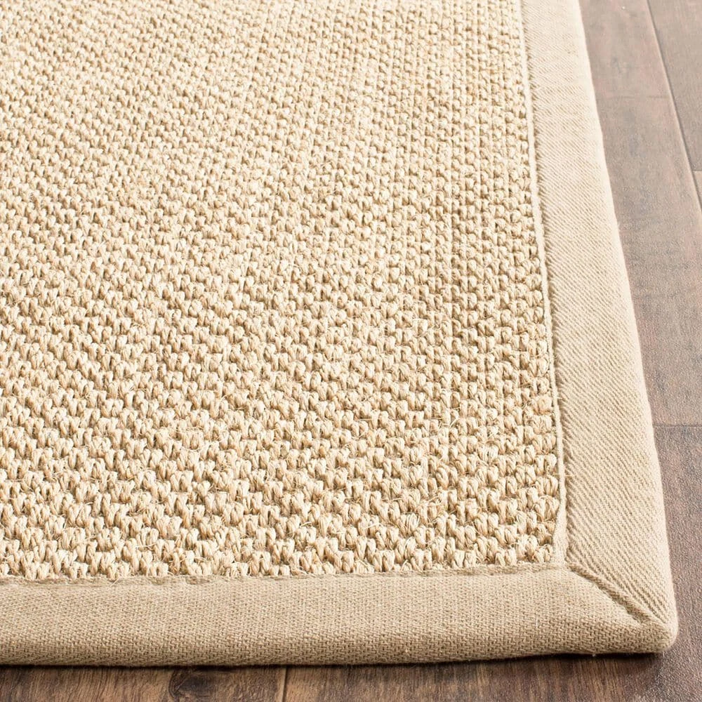 Safavieh Natural Fiber NF141B 10' Square Maize And Linen Area Rug 5 Safavieh Natural Fiber NF141B 10' Square Maize And Linen Area Rug - Image 3