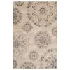 Central Oriental Minerva Asterin 5' X 7'3" Alabaster And Sand Area Rug -Home Decoration Series 4867596 1