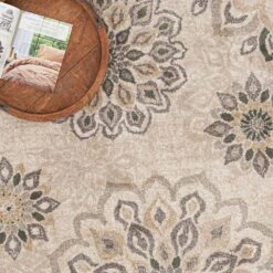 Central Oriental Minerva Asterin 5' X 7'3" Alabaster And Sand Area Rug 11 Central Oriental Minerva Asterin 5' X 7'3" Alabaster And Sand Area Rug -Home Decoration Series 4867596 3