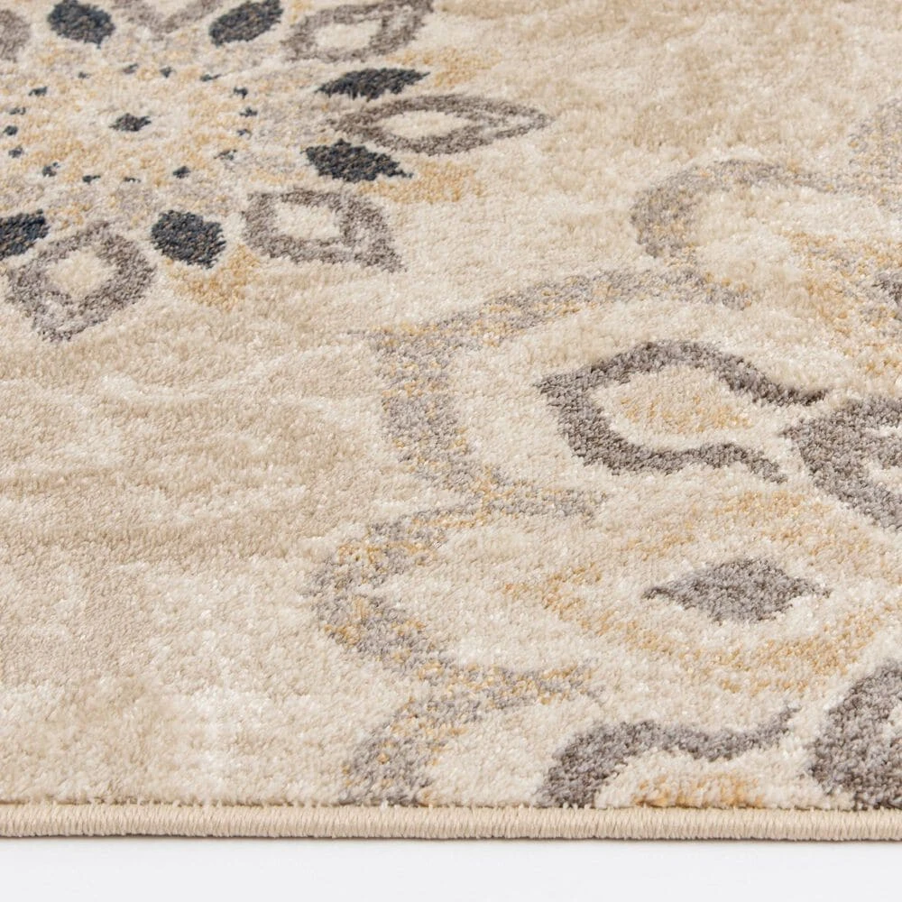 Central Oriental Minerva Asterin 5' X 7'3" Alabaster And Sand Area Rug 8 Central Oriental Minerva Asterin 5' X 7'3" Alabaster And Sand Area Rug - Image 6