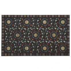 Karastan Doorscapes Entranced Mosaic Grain 4925-18457 1'6" X 2'6" Brown Door Mat
