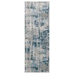 Surya Tibetan TBT-2331 2'7" X 7'7" Teal, Ivory, Taupe And Dark Green Runner
