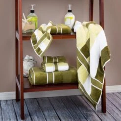 Timberlake Oakville Velour 6-Piece Towel Set In Green