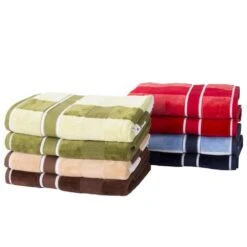 Timberlake Oakville Velour 6-Piece Towel Set In Green -Home Decoration Series 50088053 5