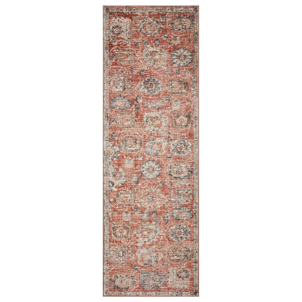 Loloi II Saban 2'7" X 8' Rust And Multicolor Runner 3 Loloi II Saban 2'7" X 8' Rust And Multicolor Runner