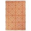 Central Oriental Terrace Tropic Contoy 7'10" X 9'10" Snow And Tangerine Area Rug 1 Central Oriental Terrace Tropic Contoy 7'10" X 9'10" Snow And Tangerine Area Rug -Home Decoration Series 5061124 1