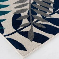 Central Oriental Terrace Tropic Blythewood 5' X 7'3" Cloud And Metal Area Rug -Home Decoration Series 5061280 3