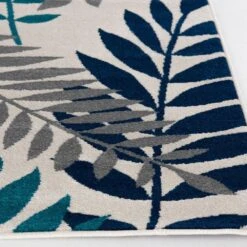 Central Oriental Terrace Tropic Blythewood 5' X 7'3" Cloud And Metal Area Rug -Home Decoration Series 5061280 4