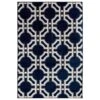 Central Oriental Terrace Tropic Dolliver 7'10" X 9'10" Sapphire Area Rug -Home Decoration Series 5061330 1