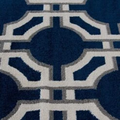 Central Oriental Terrace Tropic Dolliver 7'10" X 9'10" Sapphire Area Rug -Home Decoration Series 5061330 5